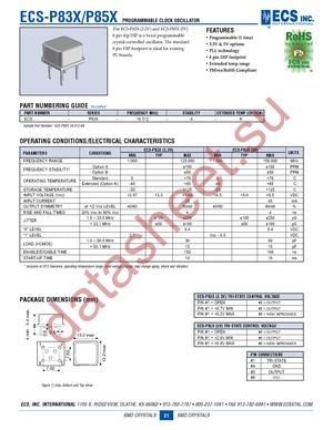 ECS-UPO-8PINX datasheet  